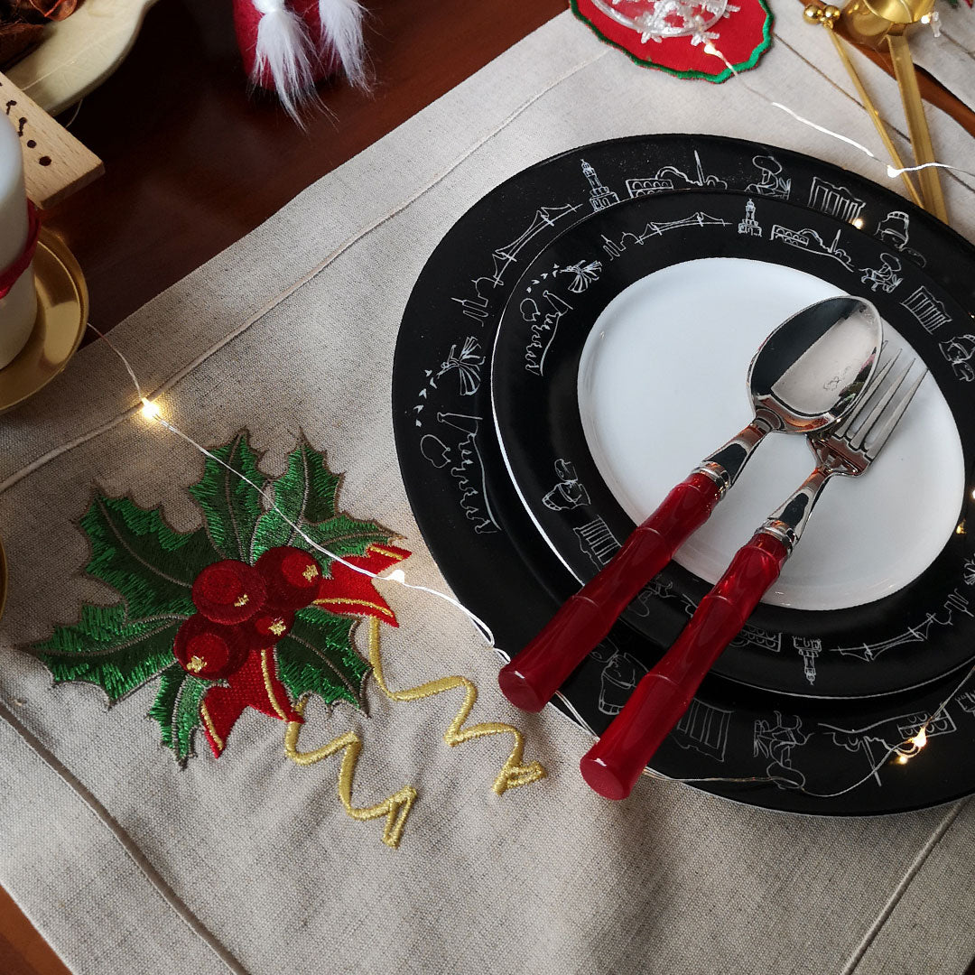 Yılbaşı Konseptli Amerikan Servislerimiz - Bej