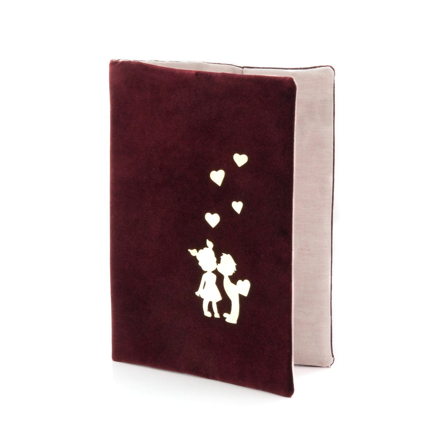 " I love You" Som Gümüş Ajanda / Defter Kabı Vişne Çürüğü