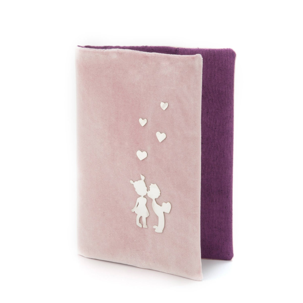 "I love You"  Som Gümüş Ajanda / Defter Kabı Pembe